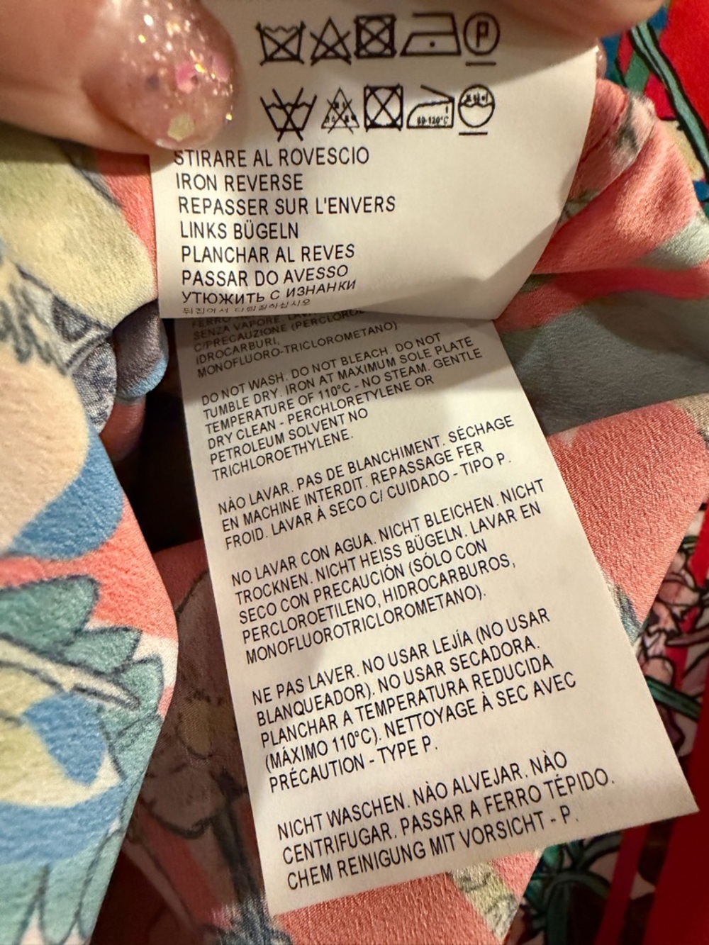 NWT Golden Goose Red Floral Stripe Ruffle Dress Size Extra Small - Picture 12 of 14